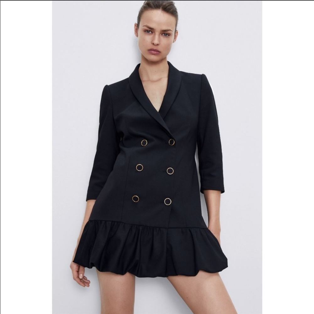 Zara Pleated Blazer Dress